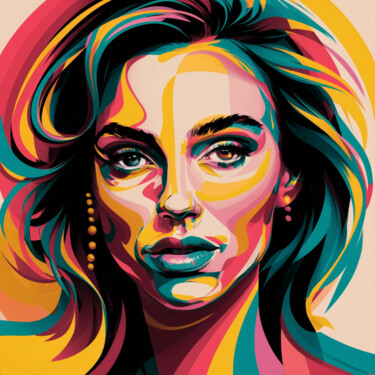 Digital Arts titled "Belle de couleurs" by Dinem, Original Artwork, AI generated image