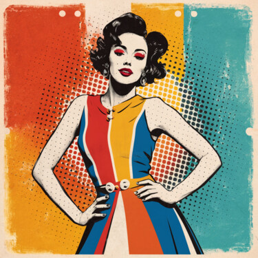 Digital Arts titled "retro color" by Dinem, Original Artwork, AI generated image