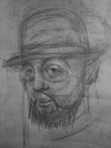 Рисунок под названием "Тулуз Лотрек( верси…" - Tatyana Zakharova, Подлинное произведение искусства, Карандаш