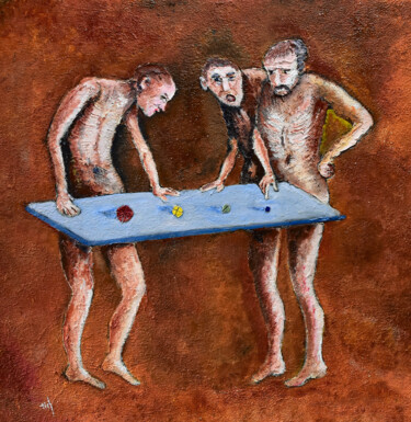 "la découverte" başlıklı Tablo Pierre Laurent Tichadou tarafından, Orijinal sanat, Petrol