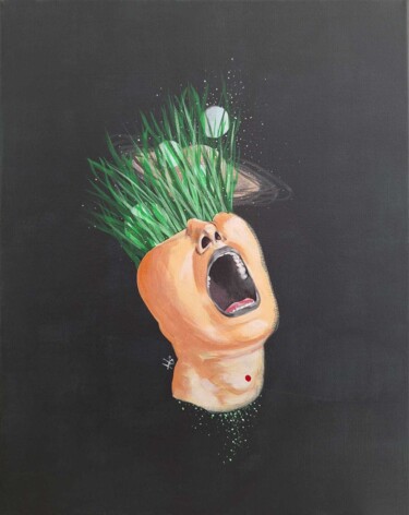Schilderij getiteld "Growing" door Dear Musa, Origineel Kunstwerk, Acryl Gemonteerd op Frame voor houten brancard