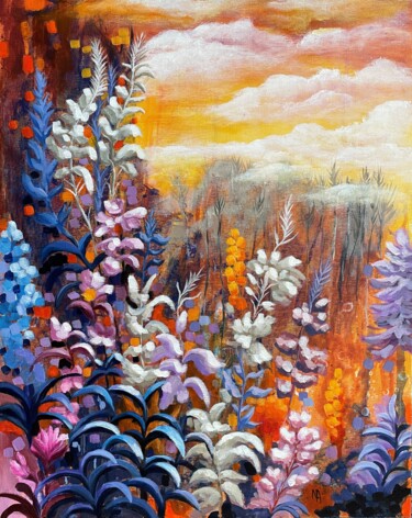 绘画 标题为“Dreams in Violet an…” 由Natalie Aleksejeva (NatalieVerve), 原创艺术品, 丙烯