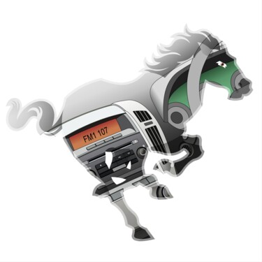 A dynamic fusion of a galloping horse Digitale Kunst getiteld "A dynamic fusion of…" door Shamim Shaikh, Origineel Kunstwerk, 2D Digital Work