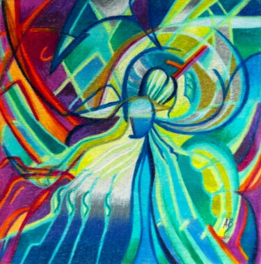 Painting titled "Pelote #6" by Anne Brigaud, Original Artwork, Pencil