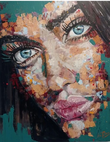Pintura titulada "Verde esperanza" por Luis Fernando Otero, Obra de arte original, Oleo Montado en Bastidor de camilla de ma…