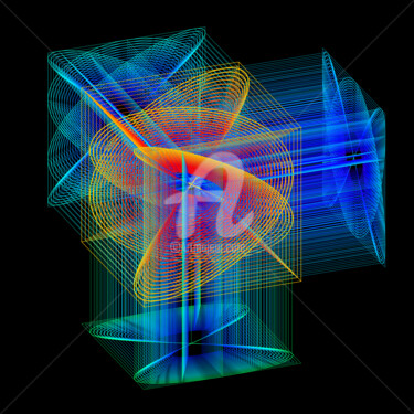 Digital Arts titled "Orthodox Butterflies" by Elkement (Elke Stangl), Original Artwork, 3D Modeling