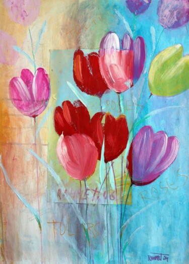 Pittura intitolato "Fantasy with Flower…" da Rakhmet Redzhepov, Opera d'arte originale, Acquarello
