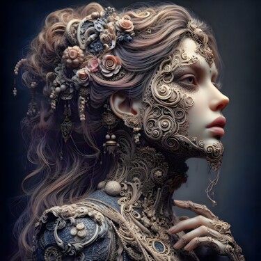 数字艺术 标题为“Portrait of a woman…” 由Александр Погодин, 原创艺术品, AI生成的图像
