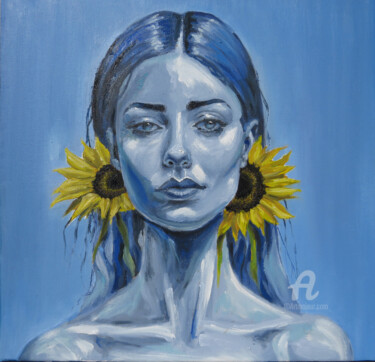 绘画 标题为“SUNFLOWERS” 由Alur, 原创艺术品, 油