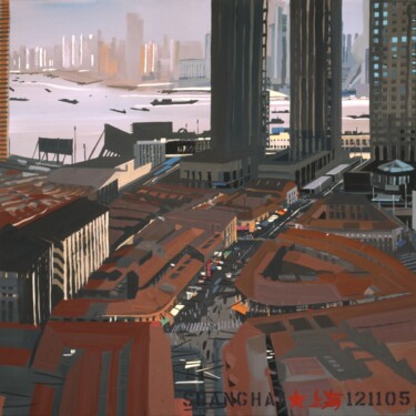 Malerei mit dem Titel "N°20 : Les vieux qu…" von Michelle Auboiron, Original-Kunstwerk, Acryl Auf Keilrahmen aus Holz montie…