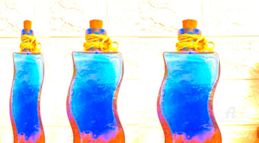 Photography titled "Blue bottle" by Claudio Ferranti, Original Artwork, Digital Photography