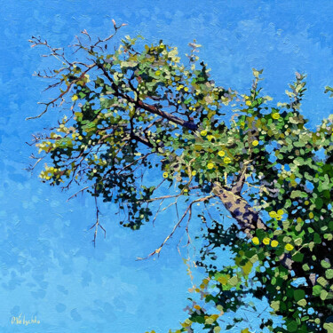 Sky Through the Branches Painting titled "Sky Through the Bra…" by Oleksandra Velychko, Original Artwork, Oil