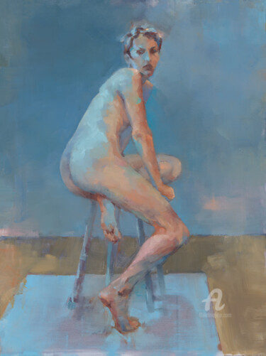 Peinture intitulée "Thalia 1" par Robyn Drake, Œuvre d'art originale, Huile Monté sur Autre panneau rigide