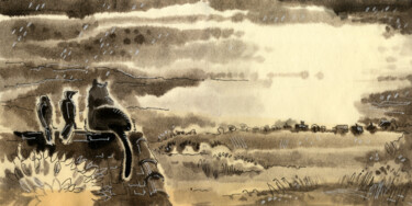 绘画 标题为“Farewell. From the…” 由Ilona Burbona, 原创艺术品, 水彩