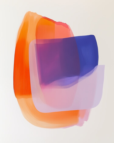 数字艺术 标题为“Abstract forms in o…” 由Irina Milenko (milouu), 原创艺术品, 数字油画