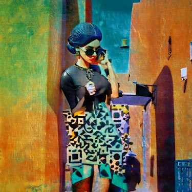 绘画 标题为“Morocco tribut with…” 由Patrick Osinski, 原创艺术品, 丙烯 安装在木质担架架上