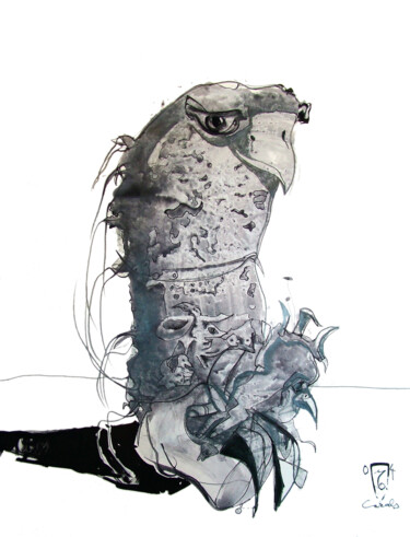 Dessin intitulée "Das Wurmtier" par Carlo Cazals, Œuvre d'art originale, Crayon