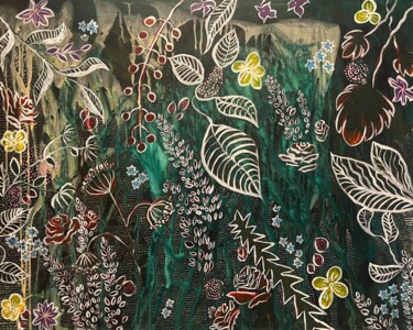 제목이 "«Emerald transcende…"인 미술작품 Аnna Маkurina로, 원작, 아크릴 나무 들것 프레임에 장착됨