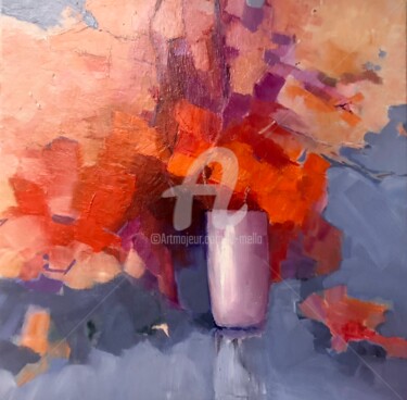 Malerei mit dem Titel "Belle journée" von Eliane Boivin, Original-Kunstwerk, Öl Auf Keilrahmen aus Holz montiert