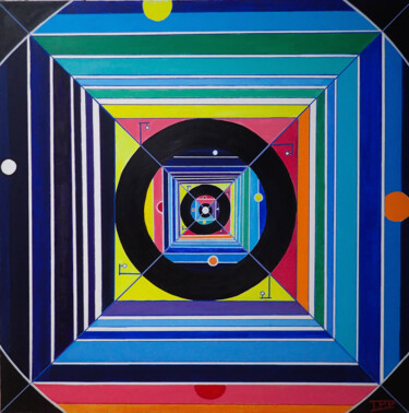 Peinture intitulée "Fuite du temps sur…" par Jean-Pierre Piccin, Œuvre d'art originale, Acrylique Monté sur Châssis en bois