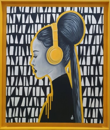 Peinture intitulée "Adèle" par Amandine B., Œuvre d'art originale, Acrylique Monté sur Châssis en bois