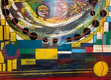 Peinture intitulée "TIME" par Laila Gauthier (LAILABAGAU), Œuvre d'art originale, Acrylique