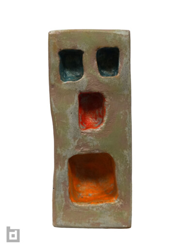雕塑 标题为“LIND BRUTALIST FACE” 由Paolo Castagna (Brutalist Design), 原创艺术品, 混凝土