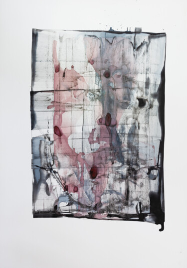 Painting titled "В рамках" by Alsu Kouki Amri, Original Artwork, Ink Mounted on Other rigid panel