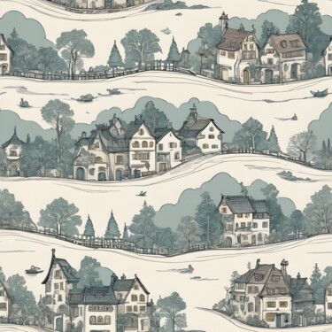 「Vintage Winterdorf-…」というタイトルのデジタルアーツ Daniel Bauerによって, オリジナルのアートワーク, AI生成画像