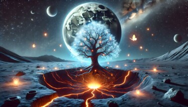 数字艺术 标题为“Der Baum des Univer…” 由Daniel Bauer, 原创艺术品, AI生成的图像