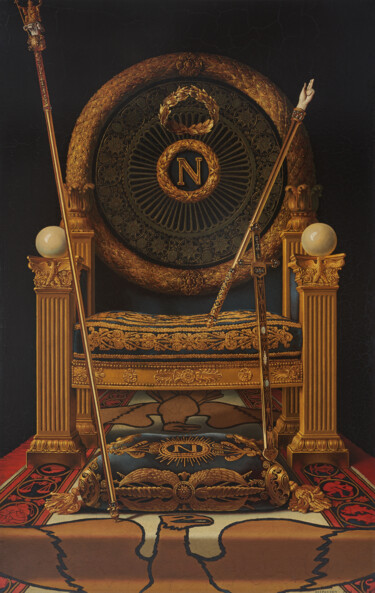 Napoleon cake VII Painting titled "Napoleon cake VII" by Alexander Nekrashevich, Original Artwork, Oil Mounted on artwork_cat.