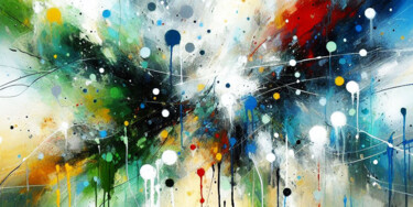 Kosmische Explosion der Farben Nr.2/200/100 Pittura intitolato "Kosmische Explosion…" da Lee Eggstein, Opera d'arte originale, Stampa digitale