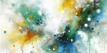 Abstrakte Explosion der Farben Nr.3 /200/100 Painting titled "Abstrakte Explosion…" by Lee Eggstein, Original Artwork, Digital Print Mounted on Wood Stretcher frame