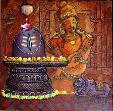 Painting titled "Sprituality" by Sangita Agarwal, Original Artwork, Acrylic