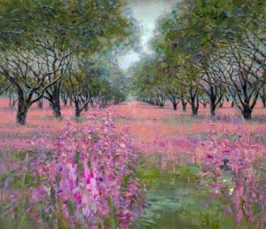 Painting titled "Blooming garden." by Lara Vald, Original Artwork, Acrylic