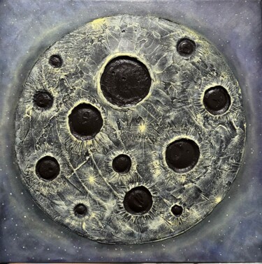 Painting titled "Месяц" by Pavlo Hnidyi, Original Artwork, Acrylic