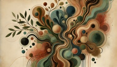 Digital Arts titled "Fließende Formen de…" by Daniel Bauer, Original Artwork, AI generated image