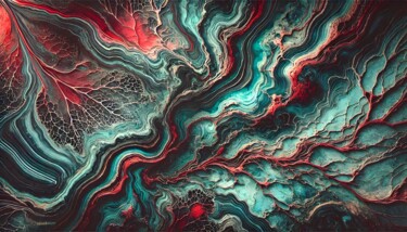 数字艺术 标题为“Lebendige Flussstru…” 由Daniel Bauer, 原创艺术品, AI生成的图像