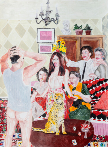 绘画 标题为“Metamorphosis Part V” 由Mirza Cizmic, 原创艺术品, 油 安装在其他刚性面板上