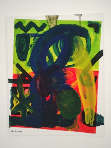 Peinture intitulée "Contorsions d'apach…" par O.C.T.A.V.E, Œuvre d'art originale, Acrylique Monté sur Autre panneau rigide