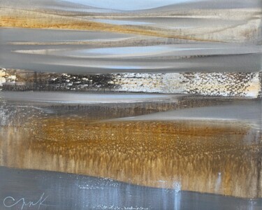 Painting titled "Silver light. 24" by Katsiaryna Sumarava, Original Artwork, Oil Mounted on Wood Stretcher frame