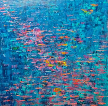 Peinture intitulée "5 septembre 3024" par Geneviève Baud Caizergues, Œuvre d'art originale, Acrylique Monté sur Châssis en b…