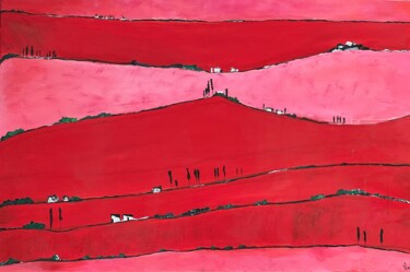 Painting titled "Melody of my town" by Nazish Hassan, Original Artwork, Acrylic