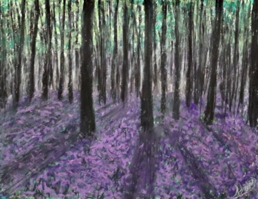 Schilderij getiteld "Blooming" door Alicia Lopez, Origineel Kunstwerk, Pastel