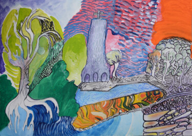 Peinture intitulée "souvenirs" par Martin Rupp, Œuvre d'art originale, Crayon