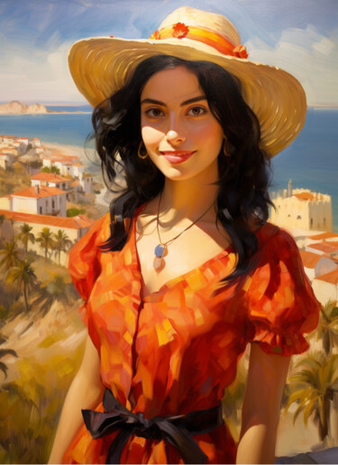 Painting titled "Картина маслом в ин…" by Anna S., Original Artwork, Oil