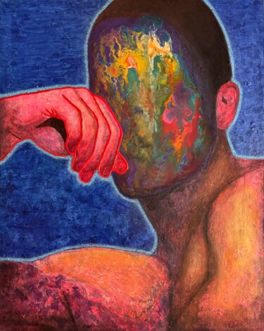 Give Him a Mask and He Will Tell You the Truth Painting titled "Give Him a Mask and…" by Stefano Pallara, Original Artwork, Acrylic