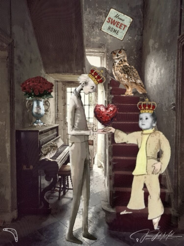 Arte digitale intitolato "kings of hearts" da Jeanina Jade Moll, Opera d'arte originale, Lavoro digitale 2D Montato su Telai…