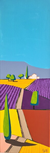 Painting titled "Mont Ventoux" by Muriel Savoyat, Original Artwork, Acrylic