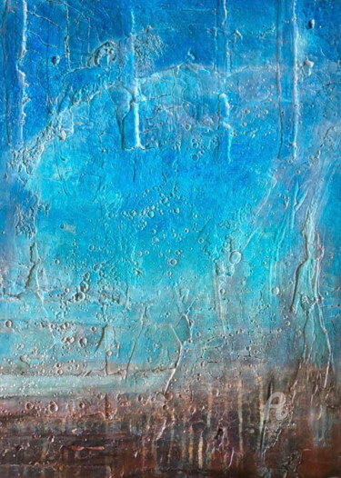 Painting titled "Underwater Explorat…" by Kira Krell, Original Artwork, Acrylic Mounted on Other rigid panel